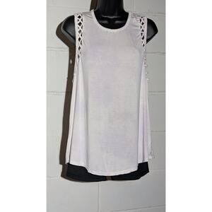 American Aagle Sleeveless Tank Top Cutout Shoulder Detail Basic Large